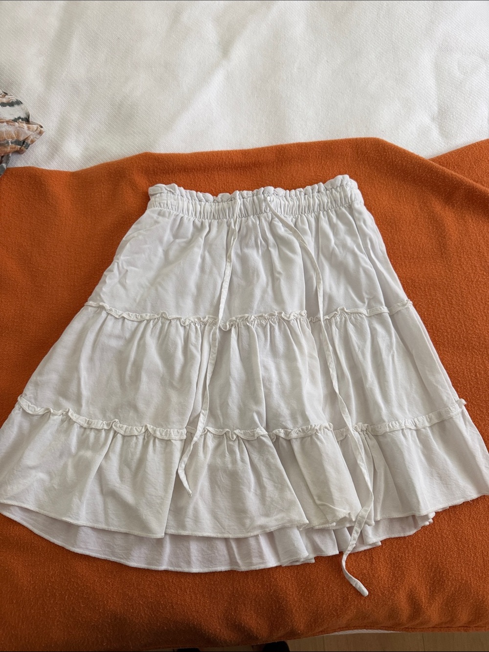 White Tiered Ruffle Skirt - Classic Women's Summer Skirt